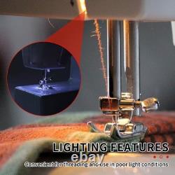 Multifunctional Sewing Machine 59 Stitches Twin Needle Electric Pedal Heavy Duty
