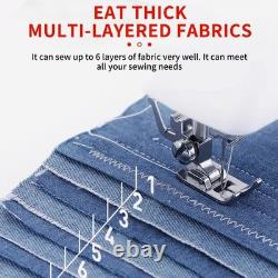 Multifunctional Sewing Machine 59 Stitches Twin Needle Electric Pedal Heavy Duty