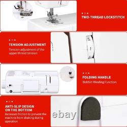 Multifunctional Sewing Machine 59 Stitches Twin Needle Electric Pedal Heavy Duty
