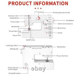 Multifunctional Sewing Machine 59 Stitches Twin Needle Electric Pedal Heavy Duty