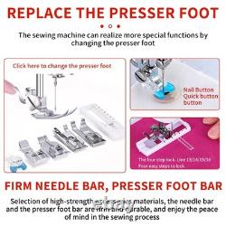 Multifunctional Sewing Machine 59 Stitches Twin Needle Electric Pedal Heavy Duty