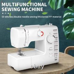 Multifunctional Sewing Machine 59 Stitches Twin Needle Electric Pedal Heavy Duty