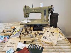 NECCHI BF Mira Heavy Duty 1.1 amp Sewing Machine+Attachments Works w leather++