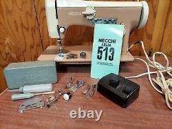 Necchi Lilia Leather Upholstery Heavy Duty Sewing Machine Serviced Pink