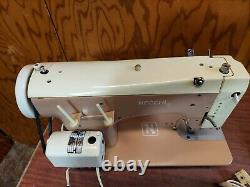 Necchi Lilia Leather Upholstery Heavy Duty Sewing Machine Serviced Pink