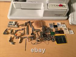 Pfaff 1222 Heavy Duty Sewing Machine With Cover Accessories Feet Bobbins