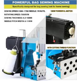 Portable Bag Sewing Machine Heavy Duty Bag Closing Sealing Equipment 190W