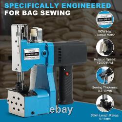 Portable Handheld Sewing Machine Heavy Duty Bag Closer for Burlap, Leather, Sa