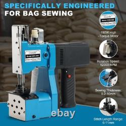 Portable Handheld Sewing Machine Heavy Duty Bag Closer for Burlap, Leather, Sa