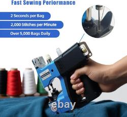 Portable Handheld Sewing Machine Heavy Duty Bag Closer for Burlap, Leather, Sa