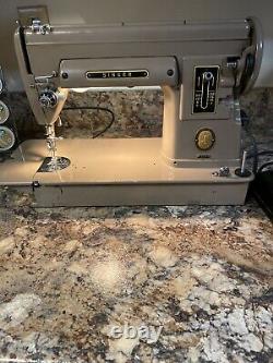 Rare Singer 301A Portable Heavy Duty Gear Drive Sewing Machine Tested