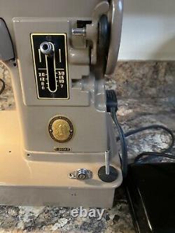 Rare Singer 301A Portable Heavy Duty Gear Drive Sewing Machine Tested