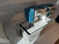 Rare Vintage White Sewing Machine Model 477 WithHeavy Duty Case &Some Owner Manual