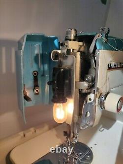 Rare Vintage White Sewing Machine Model 477 WithHeavy Duty Case &Some Owner Manual