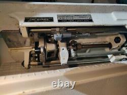 Rare Vintage White Sewing Machine Model 477 WithHeavy Duty Case &Some Owner Manual