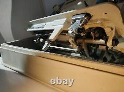 Rare Vintage White Sewing Machine Model 477 WithHeavy Duty Case &Some Owner Manual