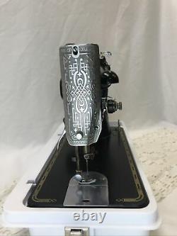 SERVICED Direct Drive Heavy Duty Vtg Singer 201 Sewing Machine Denim / Leather