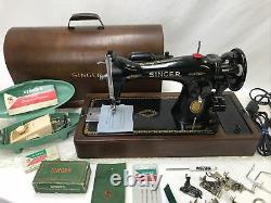 SERVICED Direct Drive Heavy Duty Vtg Singer Sewing Machine Denim Leather 15-91