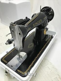 SERVICED Direct Drive Heavy Duty Vtg Singer Sewing Machine Denim Leather 15-91