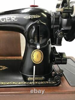 SERVICED Direct Drive Heavy Duty Vtg Singer Sewing Machine Denim Leather 15-91