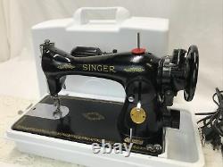 SERVICED Direct Drive Heavy Duty Vtg Singer Sewing Machine Denim Leather 15-91