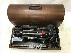 SERVICED Direct Drive Heavy Duty Vtg Singer Sewing Machine Denim Leather 15-91