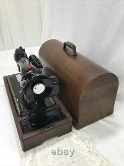 SERVICED Direct Drive Heavy Duty Vtg Singer Sewing Machine Denim Leather 15-91