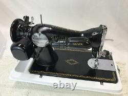 SERVICED Direct Drive Heavy Duty Vtg Singer Sewing Machine Denim Leather 15-91