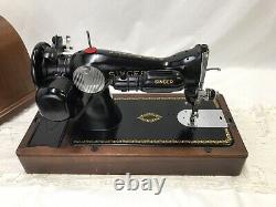 SERVICED Direct Drive Heavy Duty Vtg Singer Sewing Machine Denim Leather 15-91