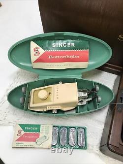 SERVICED Direct Drive Heavy Duty Vtg Singer Sewing Machine Denim Leather 15-91