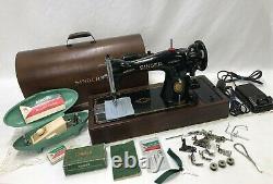 SERVICED Direct Drive Heavy Duty Vtg Singer Sewing Machine Denim Leather 15-91