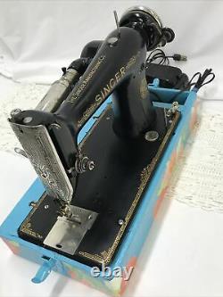 SERVICED Direct Drive Heavy Duty Vtg Singer Sewing Machine Leather 101 Like 201