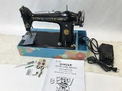 SERVICED Direct Drive Heavy Duty Vtg Singer Sewing Machine Leather 101 Like 201