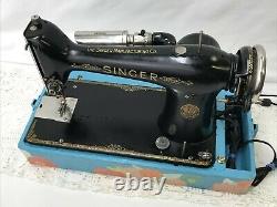 SERVICED Direct Drive Heavy Duty Vtg Singer Sewing Machine Leather 101 Like 201