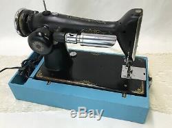 SERVICED Direct Drive Heavy Duty Vtg Singer Sewing Machine Leather 101 Like 201