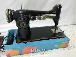 SERVICED Direct Drive Heavy Duty Vtg Singer Sewing Machine Leather 101 Like 201