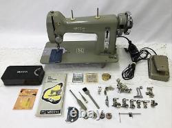 SERVICED Heavy Duty Vtg Necchi BF Mira Sewing Machine Denim, Leather, Embroidery