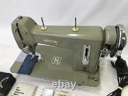 SERVICED Heavy Duty Vtg Necchi BF Mira Sewing Machine Denim, Leather, Embroidery