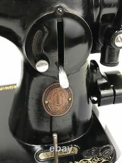 SERVICED Heavy Duty Vtg Singer 15-91 Sewing Machine Denim Leather Gear Driven