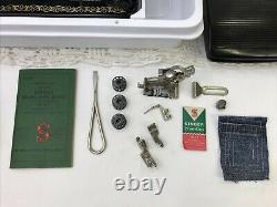 SERVICED Heavy Duty Vtg Singer 15-91 Sewing Machine Denim Leather Gear Driven