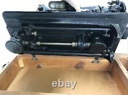 SERVICED Heavy Duty Vtg Singer 201 Sewing Machine Gear Driven Denim Leather 1946