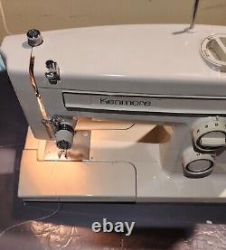 SERVICED Vtg Kenmore 158.19410 1-Amp Heavy Duty Sewing Machine With Pedal