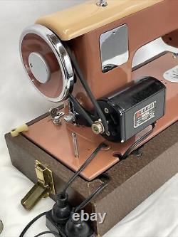 SERVICED Vtg Kenmore 158 1Amp Heavy Duty Sewing Machine Zig Zag Cams Pink Peach