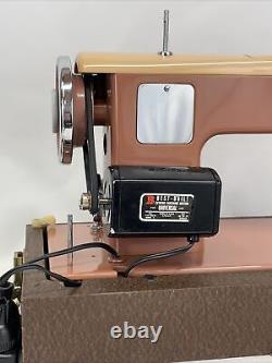 SERVICED Vtg Kenmore 158 1Amp Heavy Duty Sewing Machine Zig Zag Cams Pink Peach