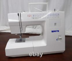 SERVICED White 2037 Mechanical Heavy Duty Free Arm 30+ Stitch Sewing Machine