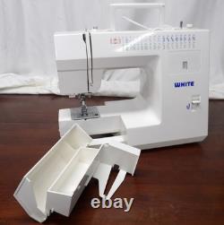 SERVICED White 2037 Mechanical Heavy Duty Free Arm 30+ Stitch Sewing Machine