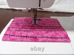 SERVICED White 2037 Mechanical Heavy Duty Free Arm 30+ Stitch Sewing Machine