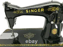 SINGER 15 15K Vintage Sewing Machine Heavy Duty Restored & Serviced by 3FTERS