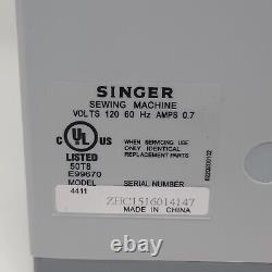 SINGER 4411 Heavy Duty 120W Portable Sewing Machine Grey NO FOOT READ