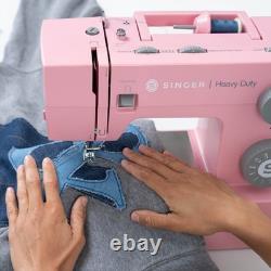 SINGER Heavy Duty 4411 Pink Sewing Machine & Hard Case Bundle